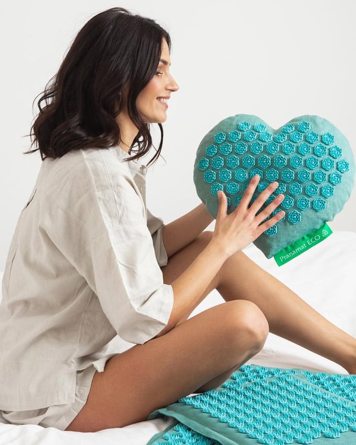 Esterilla + Corazón de masaje Turquesa Turquesa