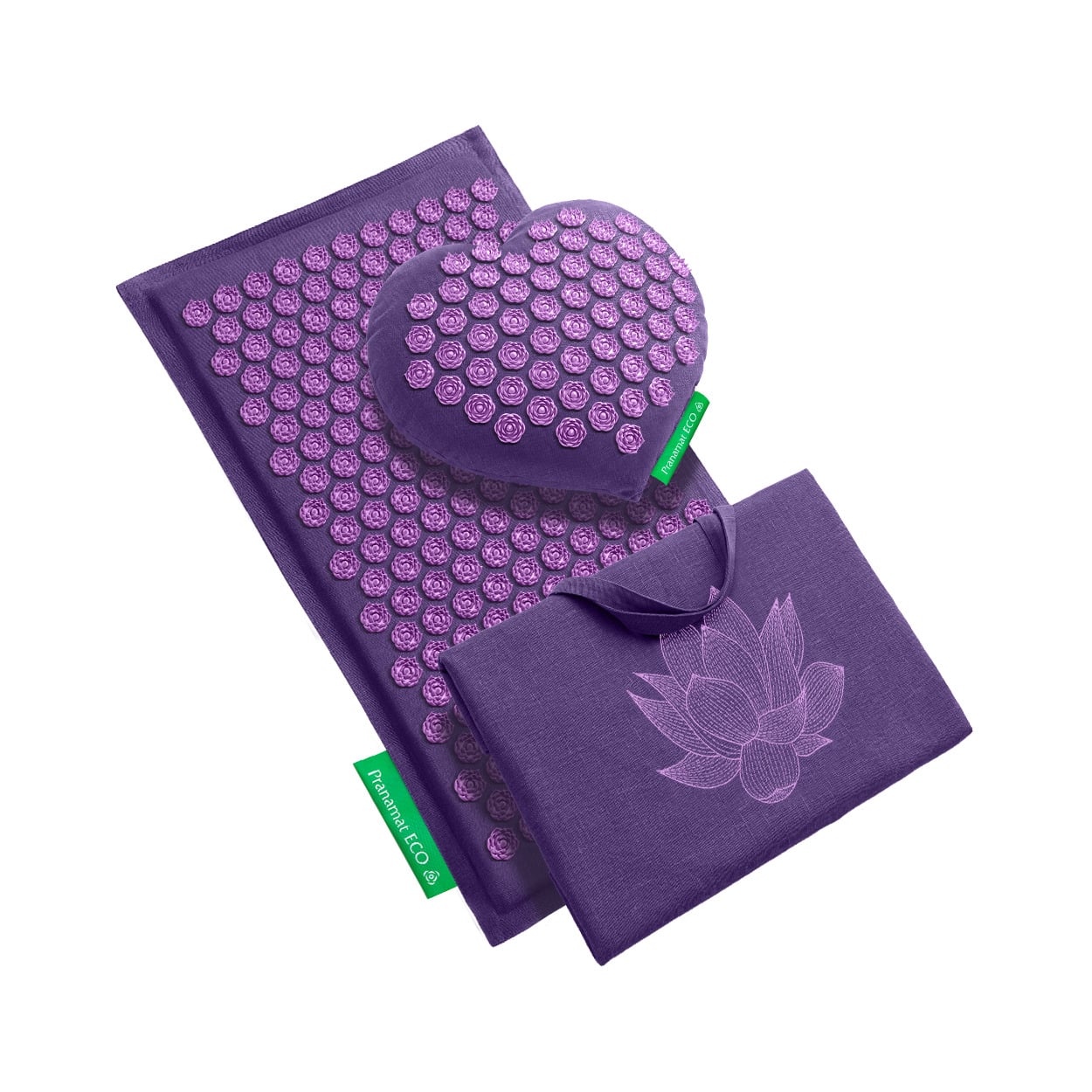 Esterilla + Corazón de masaje + Bolso XL Lavanda Lavanda
