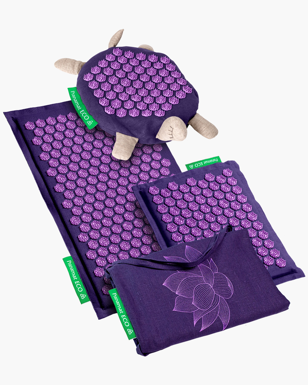 Esterilla + Tortuga de masaje + Esterilla Mini + Bolso XL Lavanda Lavanda