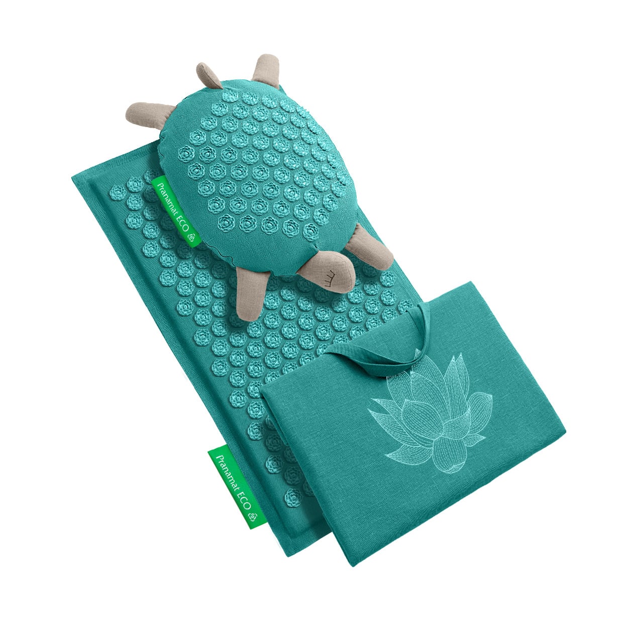Esterilla + Tortuga de masaje + Bolso XL Turquesa Turquesa