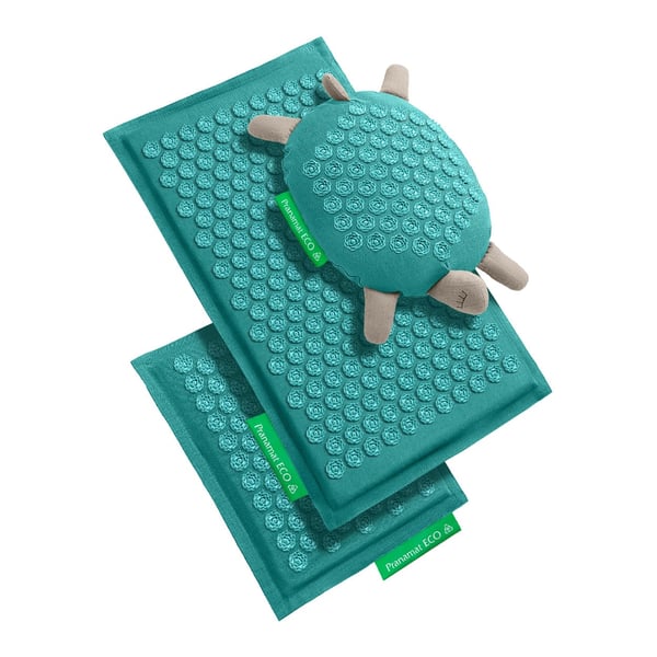 Esterilla + Tortuga de masaje + Esterilla Mini Turquesa Turquesa