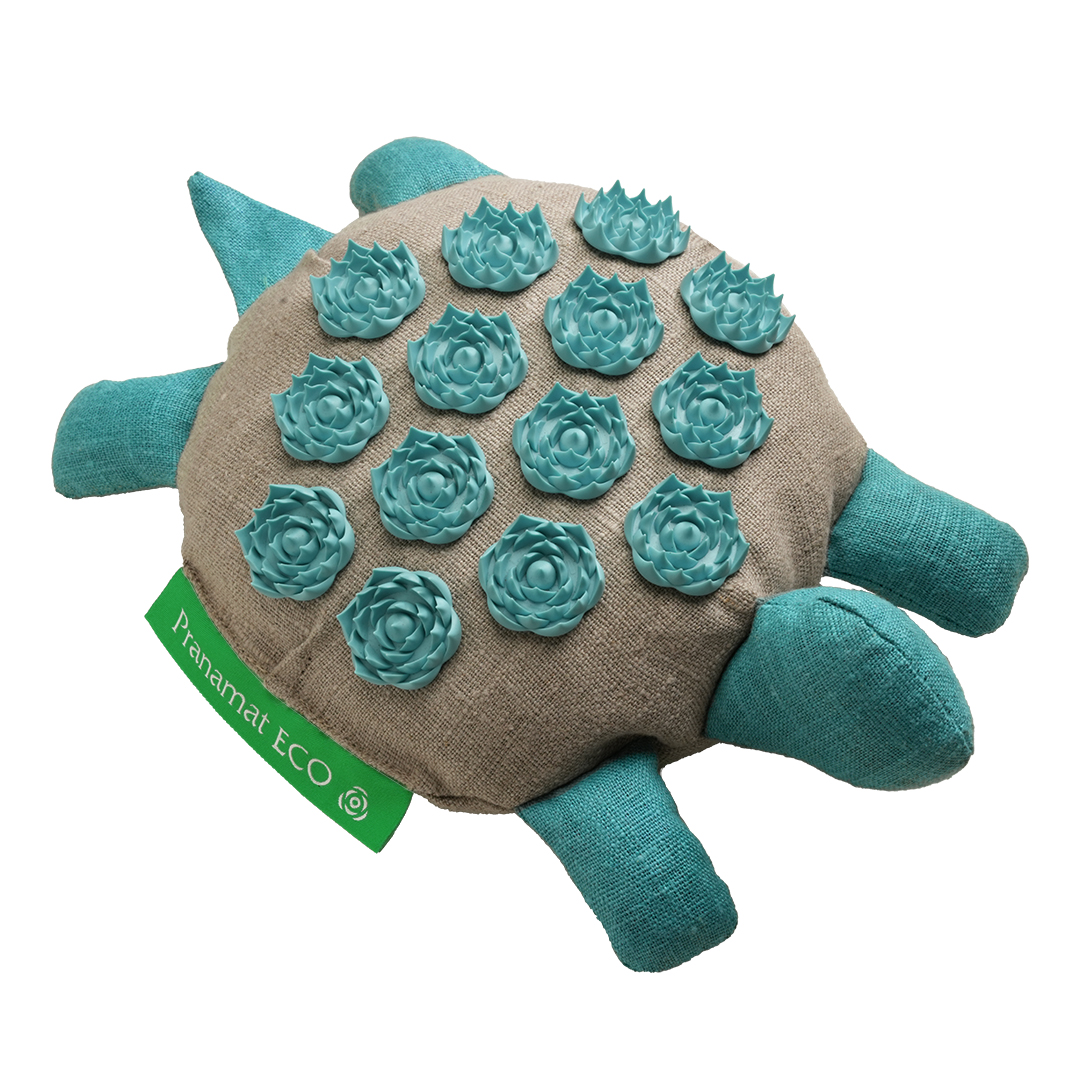 PranaTortuguita de masaje Natural Turquesa